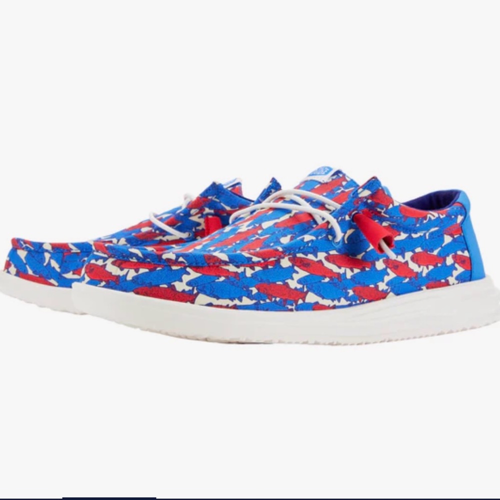 Hey Dude Colorful Fish Print Sneakers